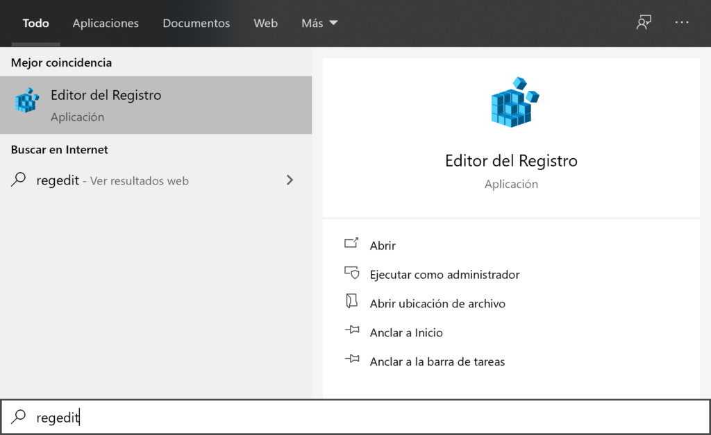 Editor del Registro