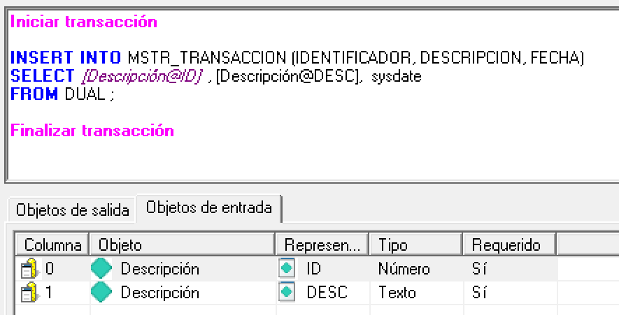 SQL transaccion