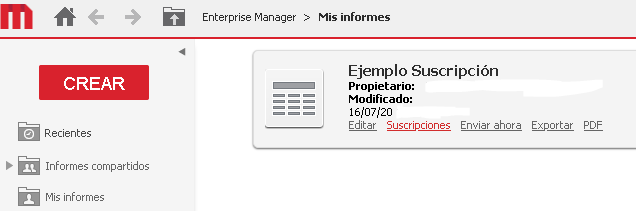 Suscripción de correo electrónico