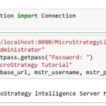 MicroStrategy mstrio - connection python
