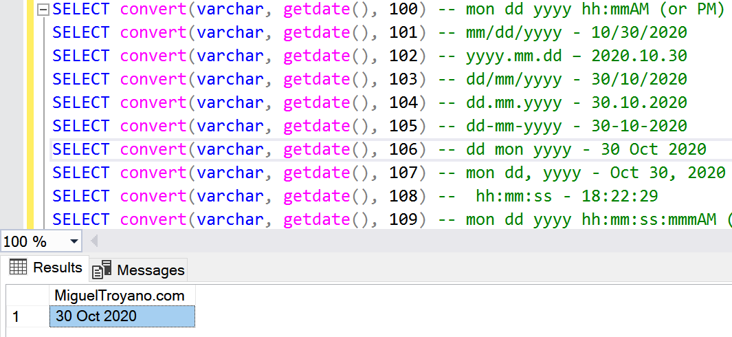 Trabajando con fechas en SQL Server