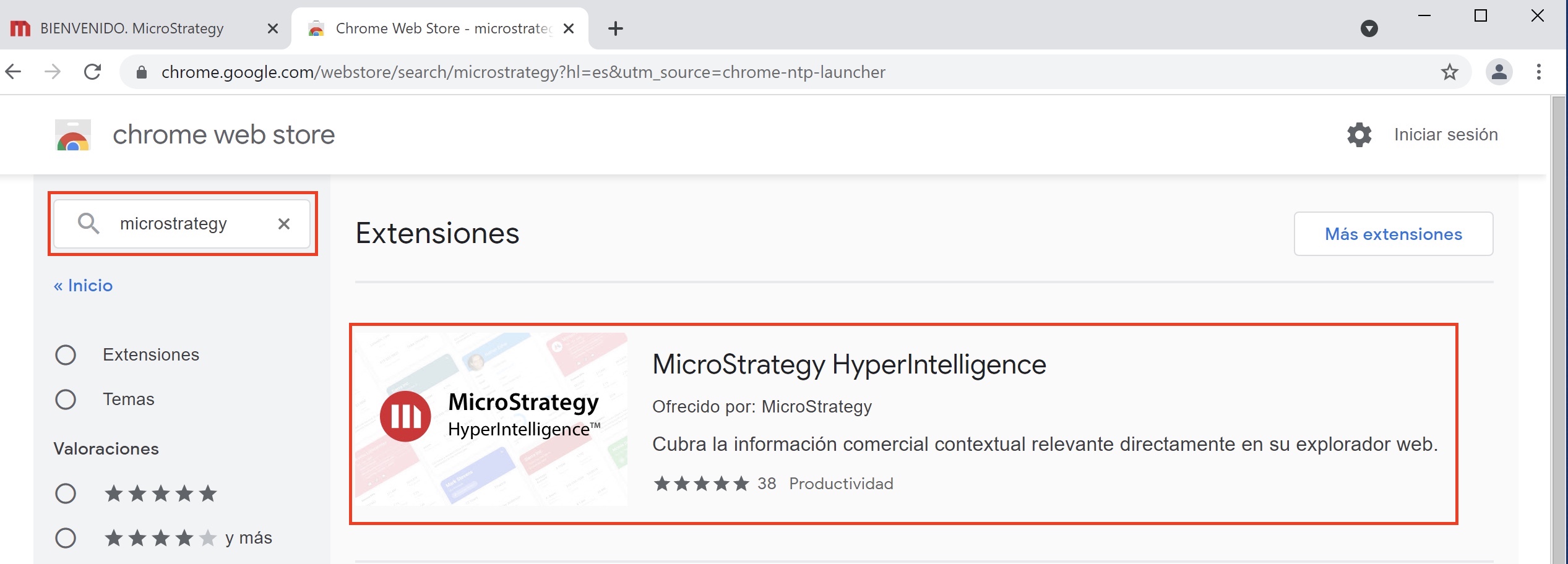 MicroStrategy HyperIntelligence Web