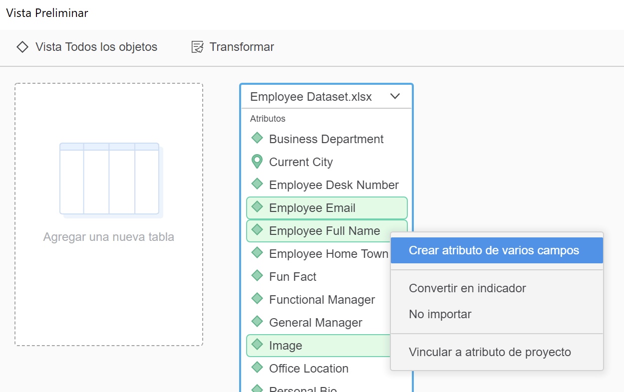 Crear un conjunto de datos para HyperIntelligence