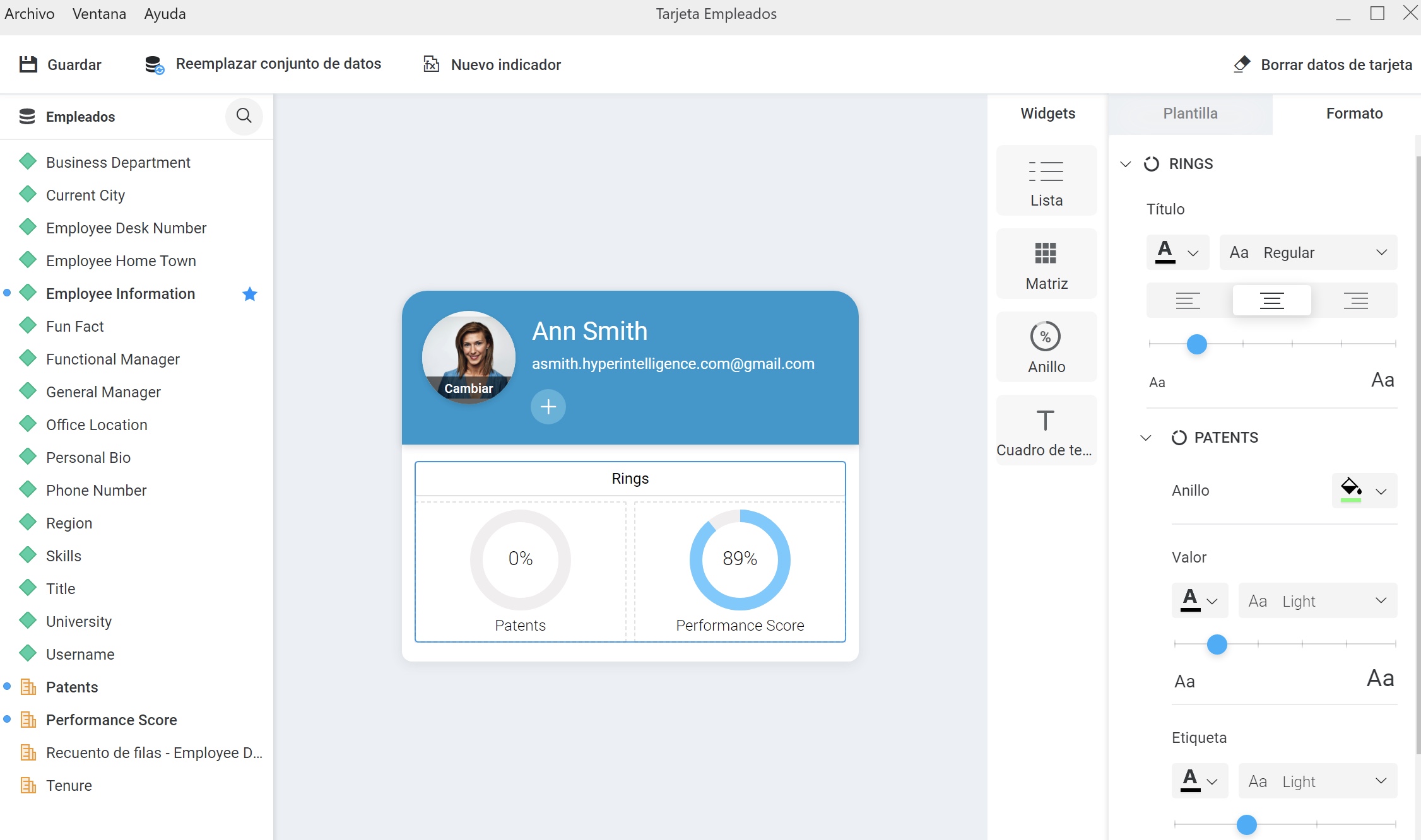 Crear una tarjeta de MicroStrategy HyperIntelligence