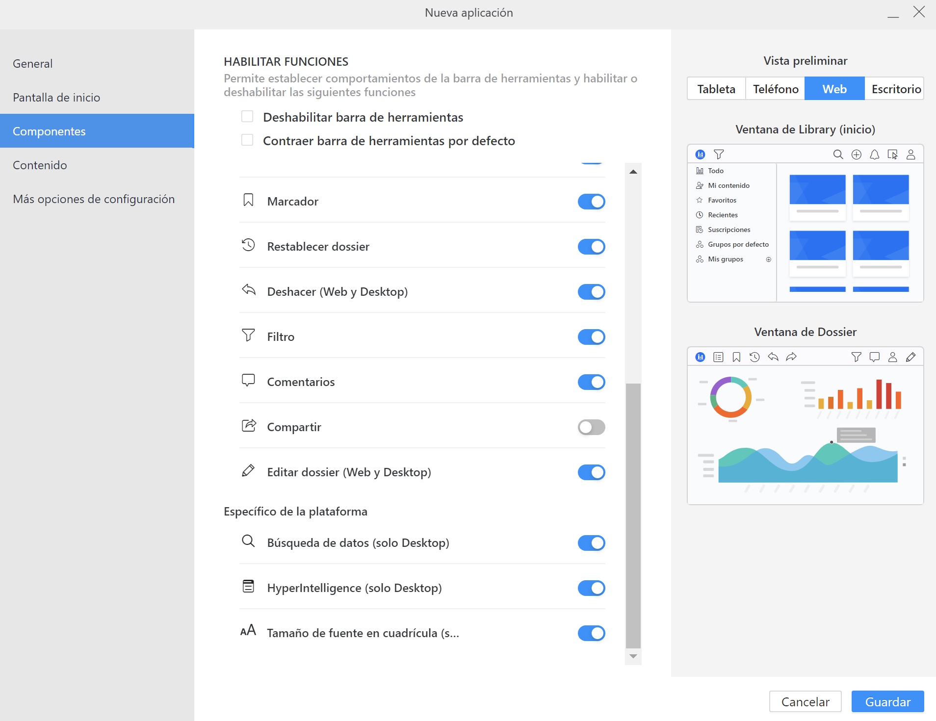 Crear una aplicación personalizada para MicroStrategy Library