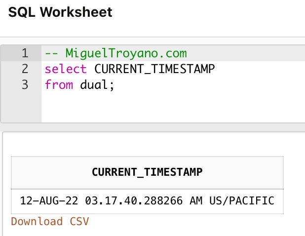 Función CURRENT_TIMESTAMP en Oracle