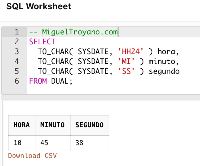 Función EXTRACT en Oracle