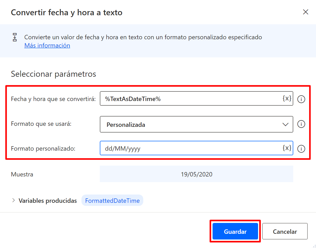 Convertir una fecha con Power Automate