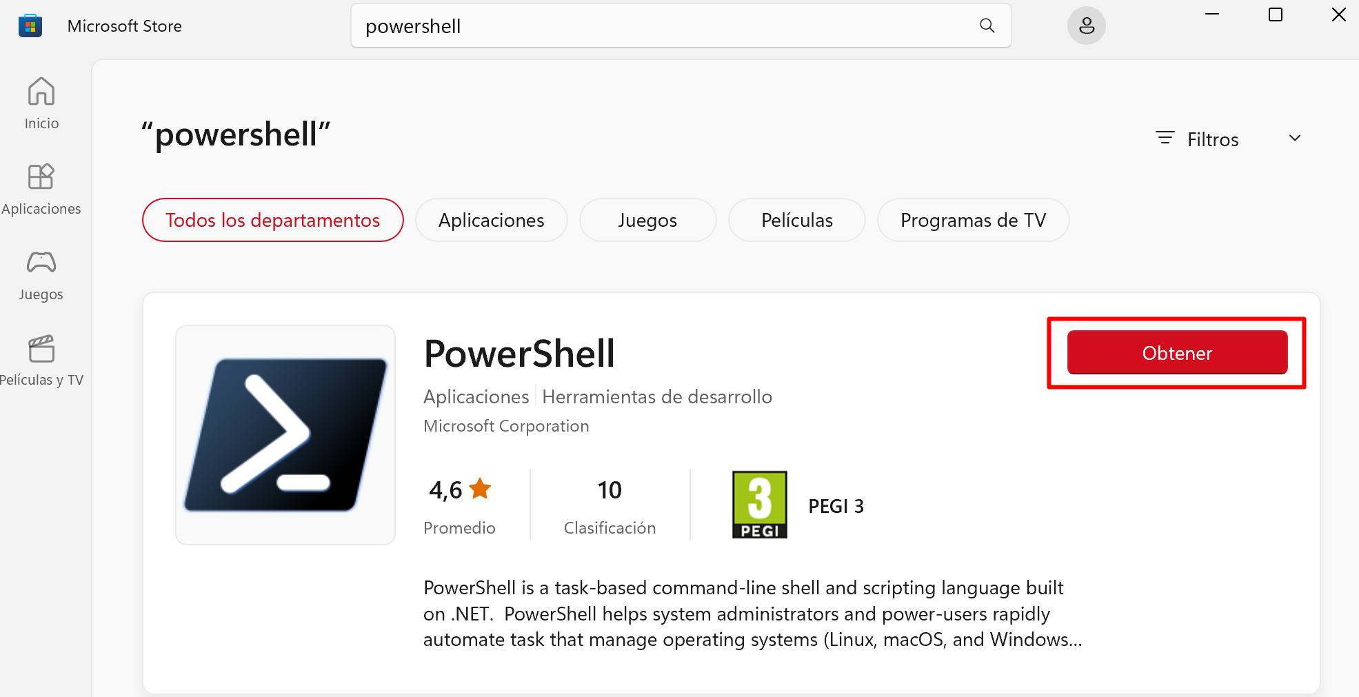 Instalar PowerShell en Windows