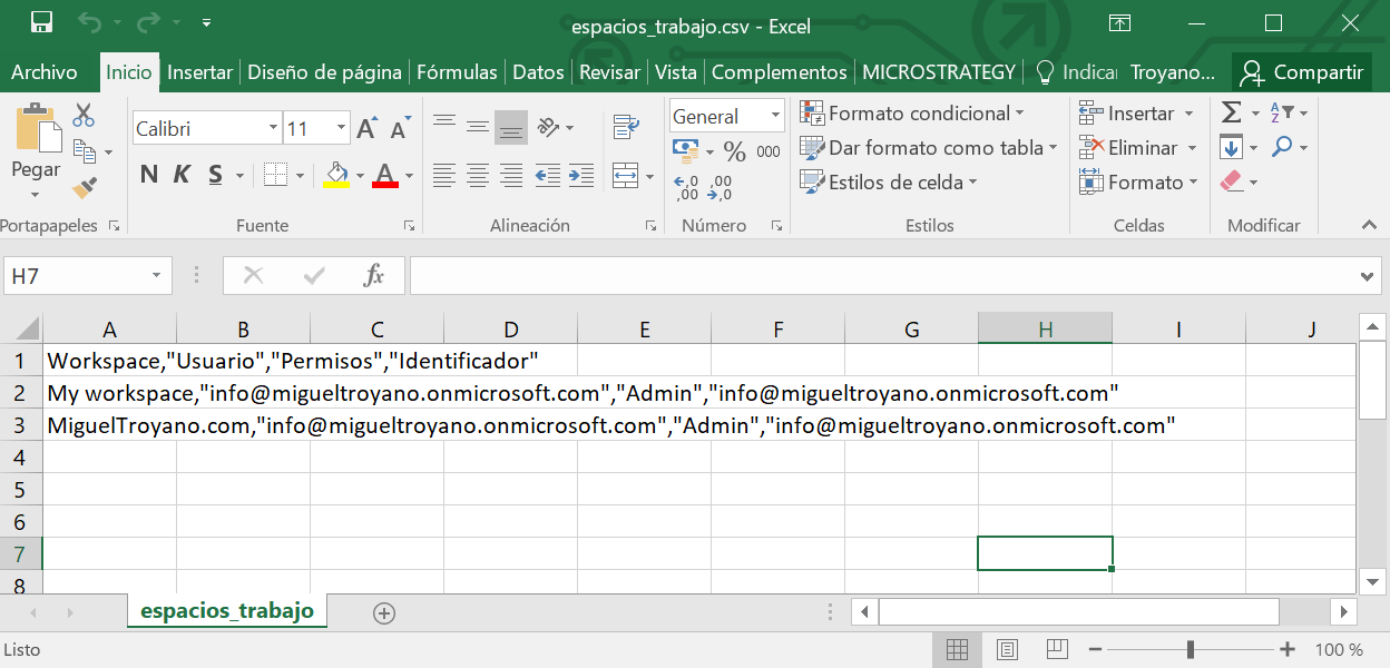 Exportar usuarios del Workspace de Power BI desde PowerShell