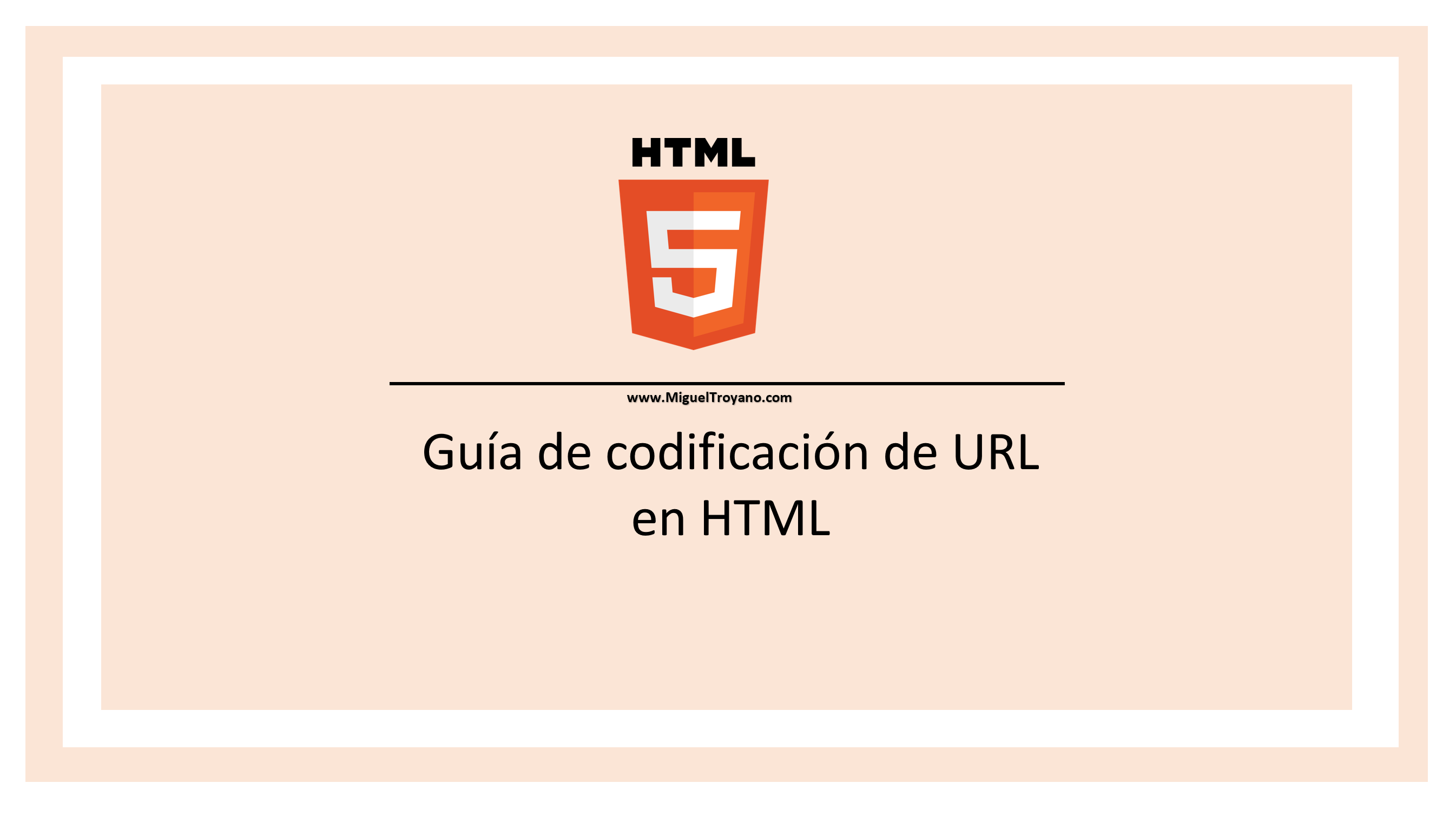 Guía de codificación URL en HTML